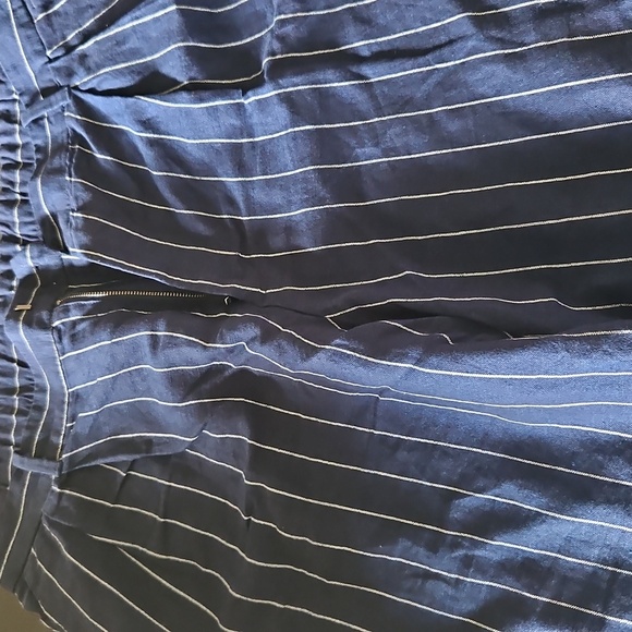 GAP Women's Navy Pinstripe Pants - Picture 2 of 5